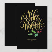 クリスマス フェリズ ナビダード  ホリデー グリーティング カード (正面/裏面)