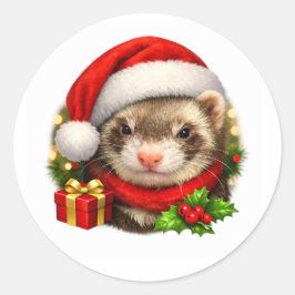 クリスマス フェレット ステッカー