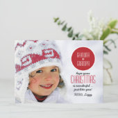 クリスマス・フォトカスタムカードの祖父母 シーズンカード (スタンド正面)