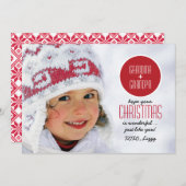 クリスマス・フォトカスタムカードの祖父母 シーズンカード (正面/裏面)