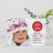 クリスマス・フォトカスタムカードの祖父母 シーズンカード (スタンド正面)