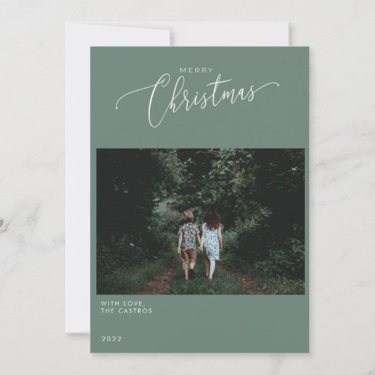 クリスマス フォトカード 招待状 (正面)