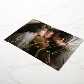 クリスマス　フォトコラージュ　ありがとう２ 箔シーズンカード (回転した状態)