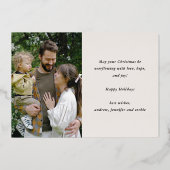 クリスマス　フォトコラージュ　ありがとう２ 箔シーズンカード (裏面)