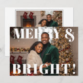 クリスマス・フォトポップカード メリー＆ブライト シーズンカード (正面/裏面)