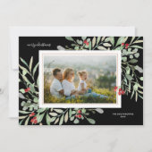 クリスマス フォト ウィンター グリーン 赤いベリー (正面)