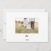 クリスマス フォト ウィンター グリーン 赤いベリー (裏面)