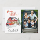 クリスマス フォト ウォーターカラー ラスティック バーン ファーム 冬 (正面)