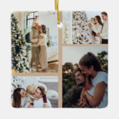 クリスマス フォト オーナメント, フォト コラージュ クリスマス セラミックオーナメント (正面)