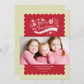 クリスマス フォト カード グループオン (正面/裏面)