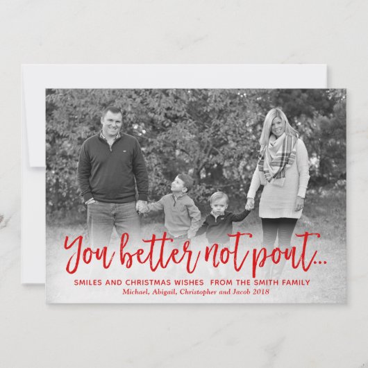 クリスマス・フォト・カード、ホリデー・カおもしろいード、 シーズンカード (正面)
