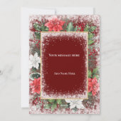 クリスマス フォト カード ホリデー Xmas 赤 季節のカード (裏面)