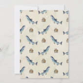 クリスマス フォト カード 釣り 湖 コテージ (裏面)