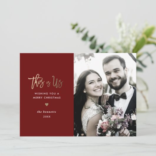 クリスマス フォト カード *This Is Us* (スタンド正面)