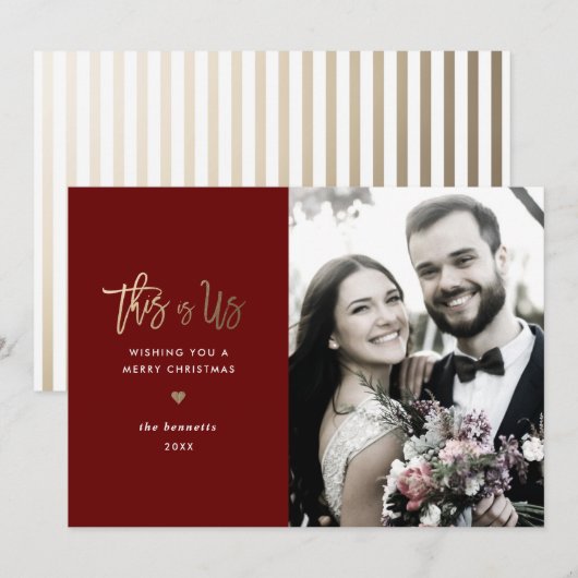 クリスマス フォト カード *This Is Us* (正面/裏面)