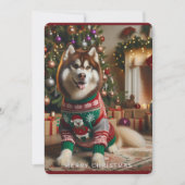 クリスマス フォト クリスマス フラット ホリデー カード (正面)