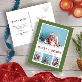 クリスマス フォト コラージュ 緑 陽気で明るい