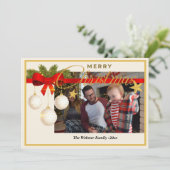 クリスマス フォト シーズン ピン ホリデー オフホワイト (スタンド正面)