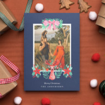 クリスマス フォト ジンジャー フラワーズ ブルー