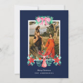 クリスマス フォト ジンジャー フラワーズ ブルー (正面)