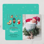 クリスマス·フォト·バースの発表 招待状 (正面/裏面)