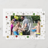 クリスマス·フォト·パーソナライズ·カード「オーナメント/星」 シーズンカード (正面/裏面)