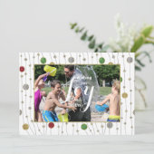 クリスマス·フォト·パーソナライズ·カード「オーナメント/星」 シーズンカード (スタンド正面)