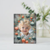 クリスマス フォト パーソナライズ グリーン ホリデー (スタンド正面)