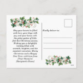 クリスマス フォト パーソナライズ グリーン ホリデー (裏面)