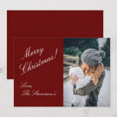 クリスマス フォト パーソナライズ レッド ネーム (正面/裏面)