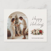 クリスマス フォト ファミリー | オーダーメイド ホリデー ポストカード (正面)