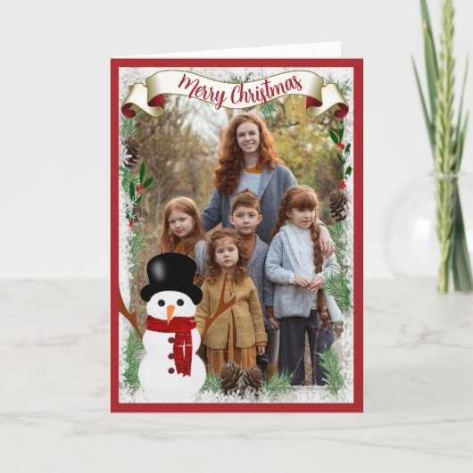 クリスマス フォト ホリデー カード (正面)