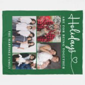 クリスマス フォト ホリデー フリースブランケット (正面(横))