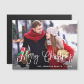クリスマス フォト ホリデー マグネット カード (正面/裏面)