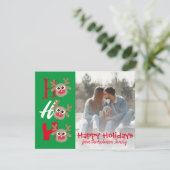 クリスマス フォト ホー ホー ホー カートゥーン トナカイ 緑 (スタンド正面)