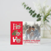 クリスマス フォト ホー ホー ホー カートゥーン トナカイ 赤 (スタンド正面)