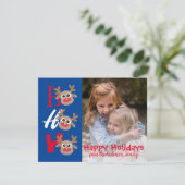 クリスマス フォト ホー ホー ホー カートゥーン トナカイ 青 (スタンド正面)