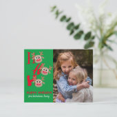 クリスマス フォト ホー ホー ホー ジン鹿 緑面 白 新型 (スタンド正面)