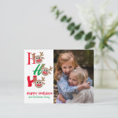 クリスマス フォト ホー ホー ホー  トナカイ 赤 緑 白 (スタンド正面)