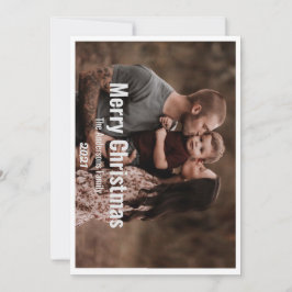 クリスマス　フォト　ボタニカル　フラワーのホリデーカード シーズンカード