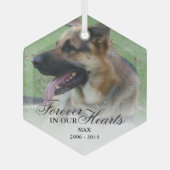 クリスマス フォト メモリアル ガラスオーナメント (正面)