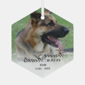 クリスマス フォト メモリアル ガラスオーナメント (裏面)