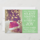 クリスマス フォト 赤ちゃん お知らせ 招待状 (正面)