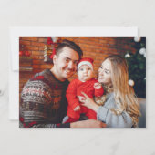 クリスマス フォト 赤ちゃん お知らせ 招待状 (裏面)