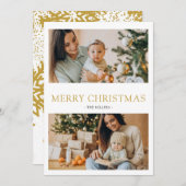 クリスマス フォト 2 枚入り ホリデー カード (正面/裏面)