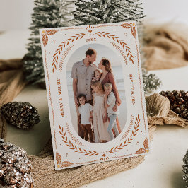 クリスマス フォークアート ホリデー フォト カード