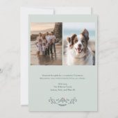 クリスマス フォークアート ホリデー フォト カード (裏面)