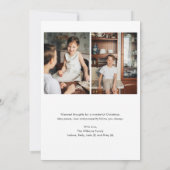 クリスマス フォーク フローラル フォト ホリデー カード (裏面)