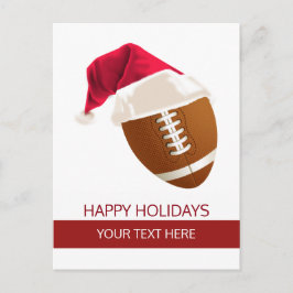 クリスマス フットボール サンタ帽子 ポストカード
