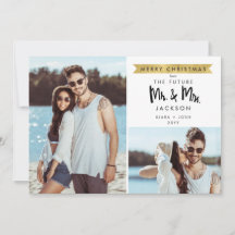 クリスマス·フューチャーMrとMrs Save the Date 2の写真
